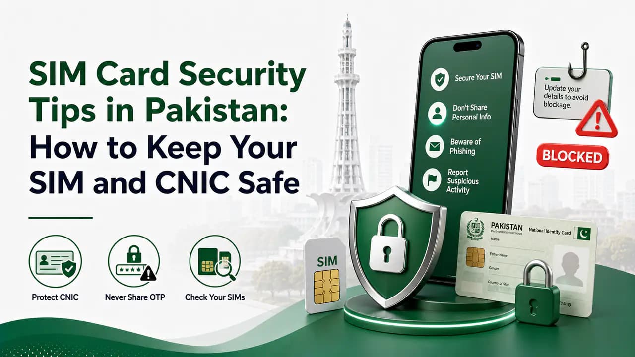 Mobile SIM card and CNIC identity protection representing SIM security awareness in Pakistan